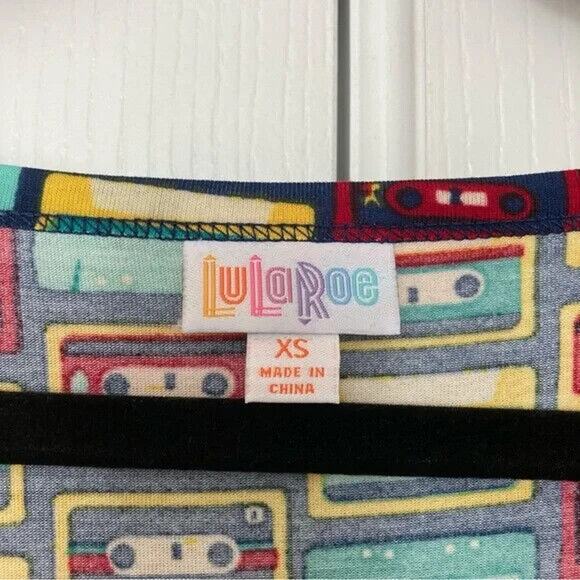 NWT Lularoe Nicole Dress XS 0 2 Retro Cassette Tape 80s 90s vibrant colorful NEW - Picture 4 of 6